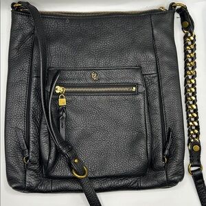 Elliot Lucca Black Leather Crossbody Bag